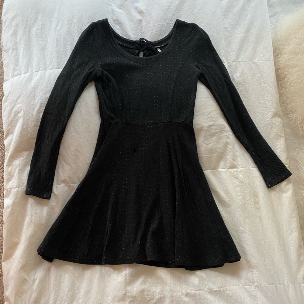 Free People Black Fit & Flare Dress